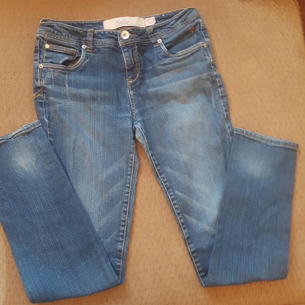 Justice jeans sz 18r, faded look